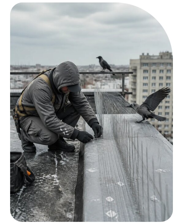 Защита от ворон под ключ в Фрязине по цене от 5193 р. | Сенат-Фрз
